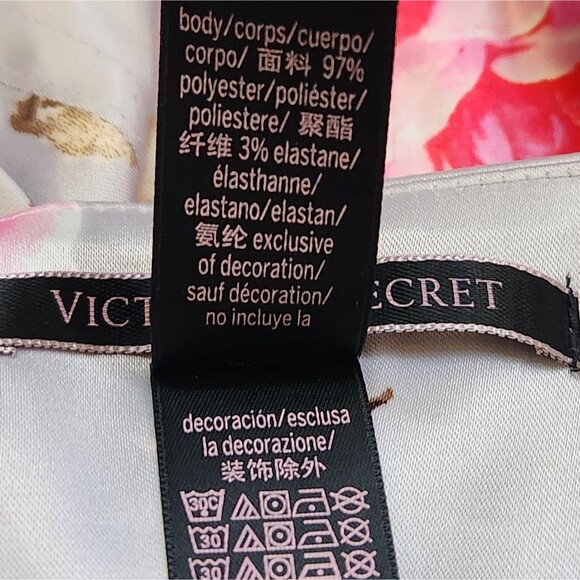 VICTORIA'S SECRET Satin Floral Print Slip Dress - Size S - Picture 13 of 14
